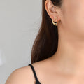 Cute Hollow Heart Stud Rhinestone Earrings Hypoallergenic Pierced Ear Jewellery
