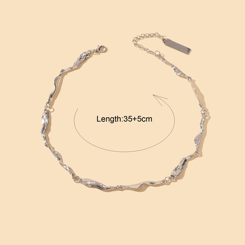 Statement Jewellery Silver Geometric Short Collar Choker Punk Trendy Necklace