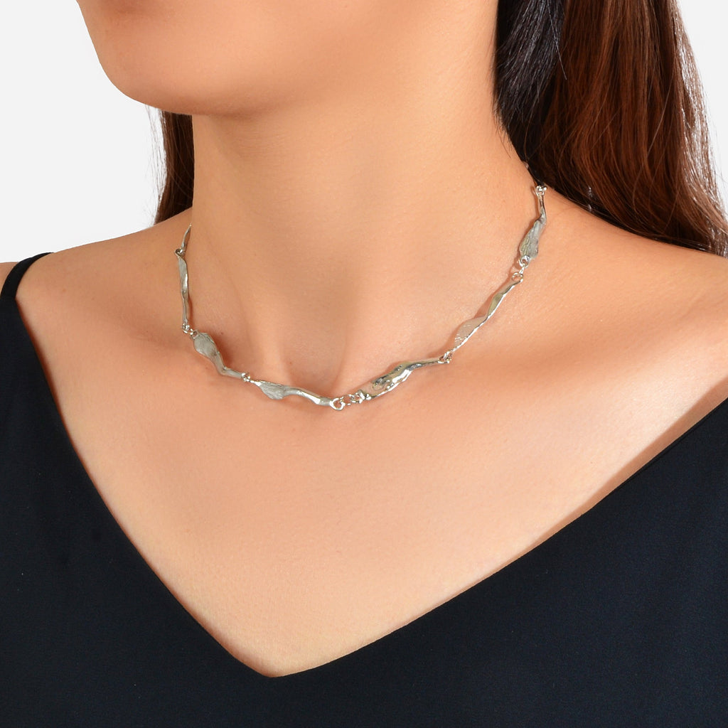 Statement Jewellery Silver Geometric Short Collar Choker Punk Trendy Necklace