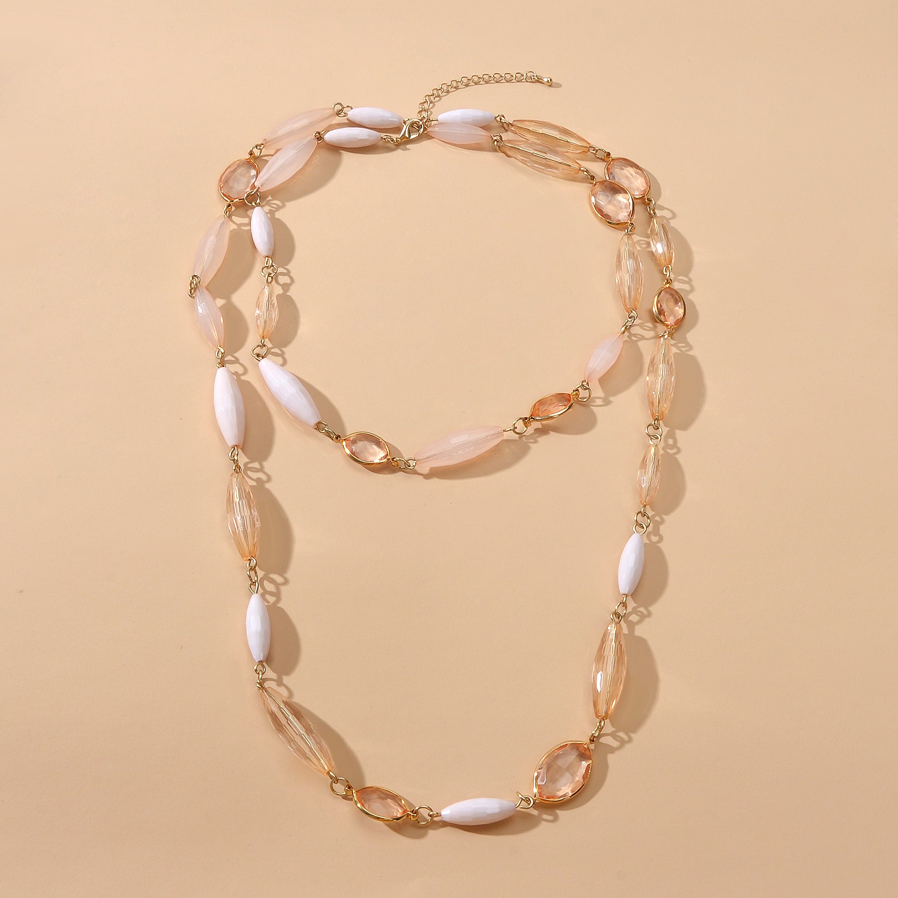 Multilayer Champagne Beads Necklace Beautiful Water Drop Clavicle Jewellery Gift