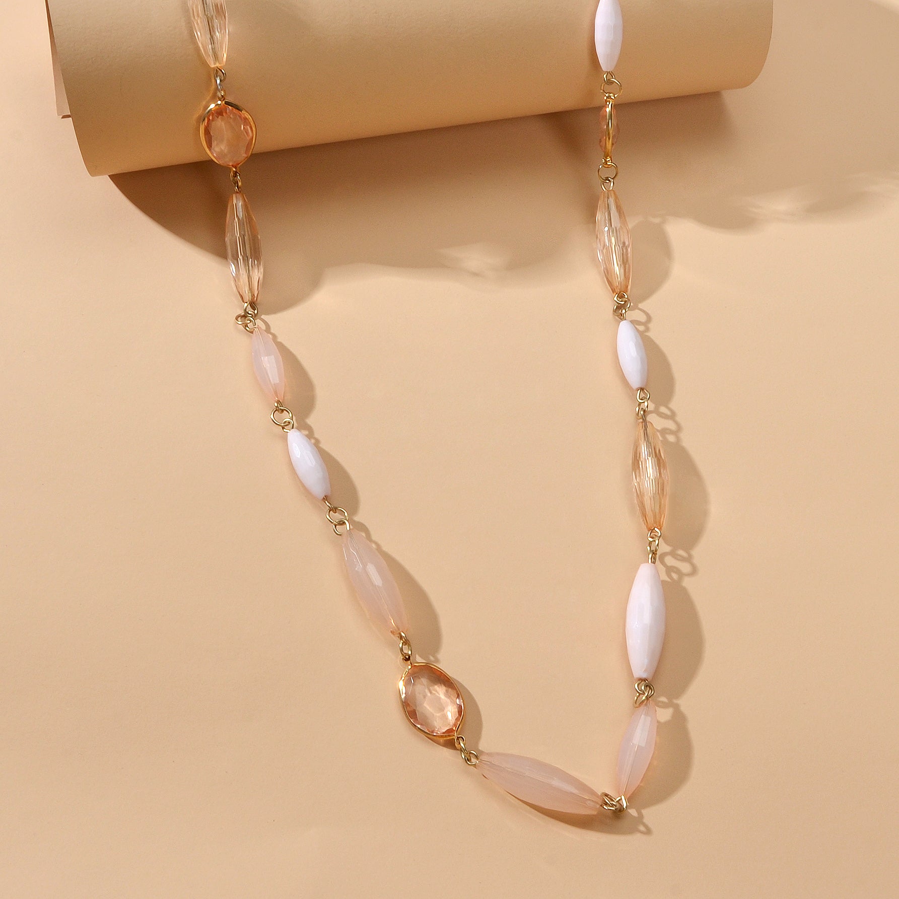 Multilayer Champagne Beads Necklace Beautiful Water Drop Clavicle Jewellery Gift