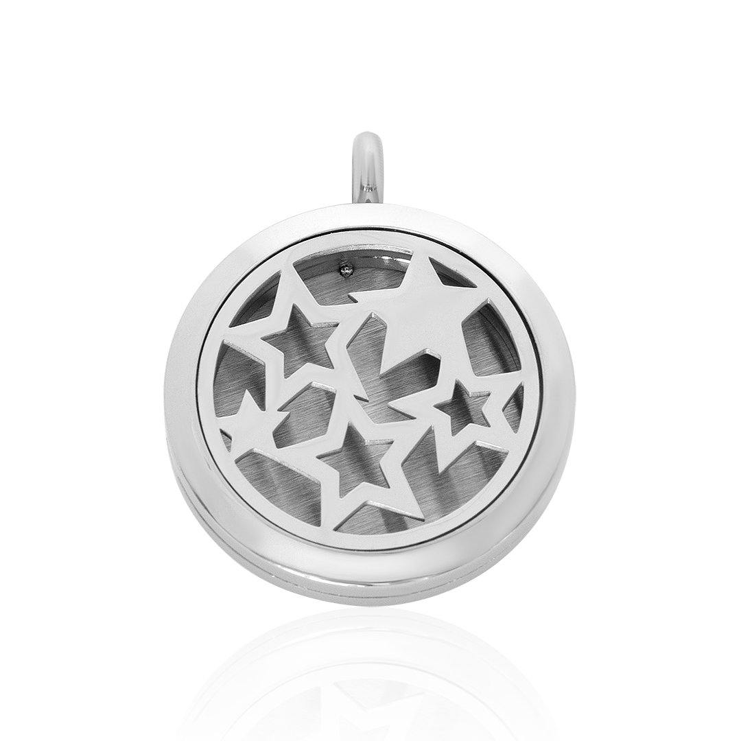 Stars Aromatherapy Locket Pendant FEP021SR