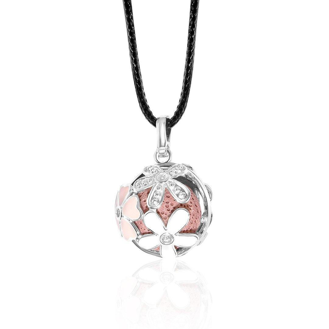 Petal Lava Ball Necklace LAP006SR