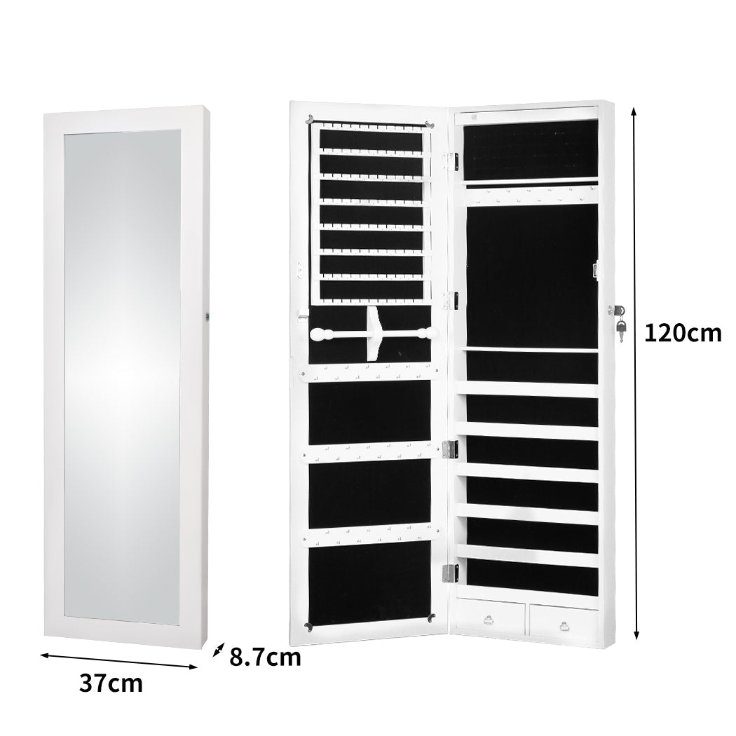 NNEIDS Levede Mirror Jewellery Cabinet Makeup